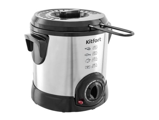 Фритюрница KITFORT KT-2011 серебристый/черный